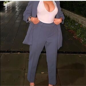 Fashion Nova Slate Blue Pantsuit
